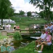 View of Congressional Clubhouse from sixth green.
