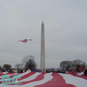 Smithsonian Kite Festival - Unfurling American Flag