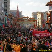 Thousands of people gather on H Street