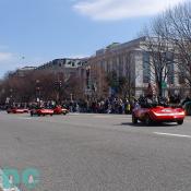 St Patricks Day Parade - Kiwanis International have fun driving mini cars to the amazement of the crowd. It makes one funny picture.