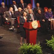 Linda Cropp, speaking as the new Chairmen of City Council