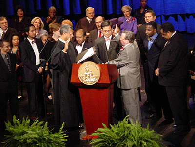 Swearing in Councilmen for Ward 1, Jim Graham