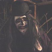 All Markoff's Haunted Forest Staff remained in character during the event, even this friendly ghost.  