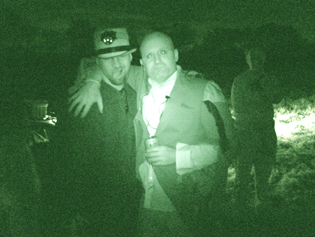 Markoff's Haunted Forest Staff enjoy some levity.   