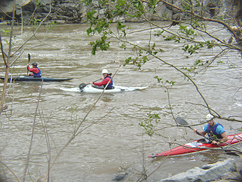 Racers relaxing after their heat.