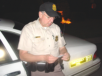 The police were at the party only to observe and make sure everything went smoothly.