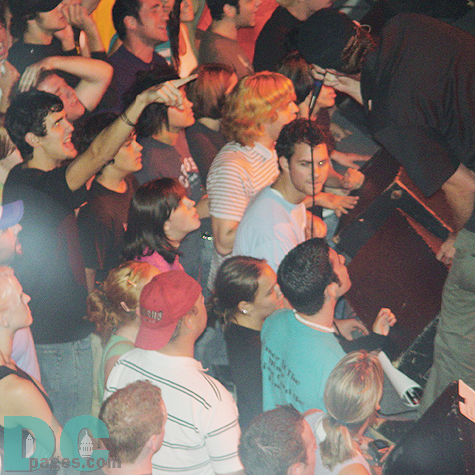 The crowd was singing with the band all night.