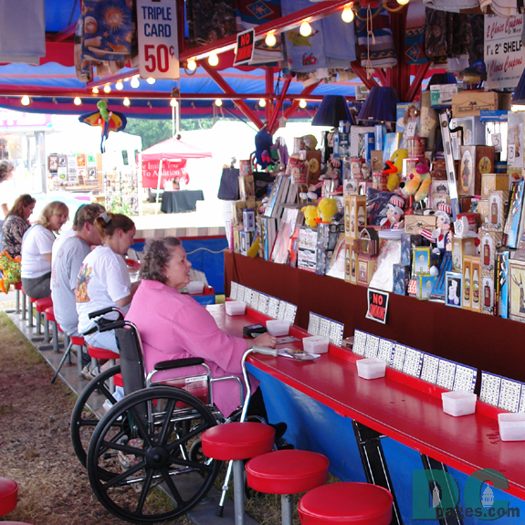 Bingo at the fair is fun for all ages.