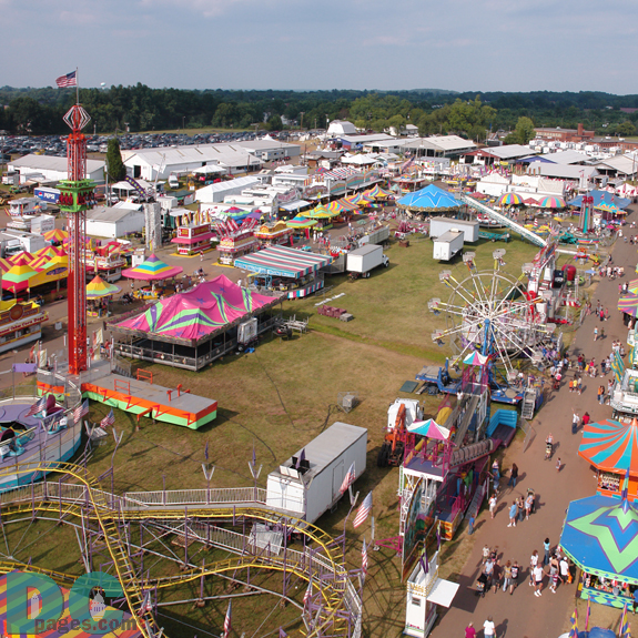 Ferris Wheel view of the Prince William County Fairgrounds.