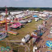 Ferris Wheel view of the Prince William County Fairgrounds.