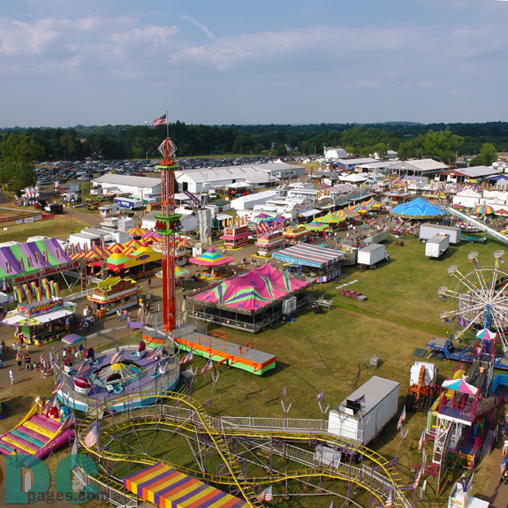 Ferris Wheel view of the Prince William County Fairgrounds.