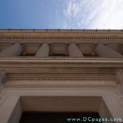 Upward view of the entrance to the House of the Temple.
