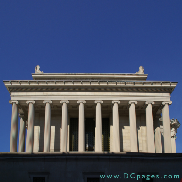 North exterior view of the House of the Temple. In 1931, the building was voted the fifth most beautiful building in the world by a group of members from the Association of American Architects.