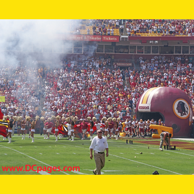 Washington Redskins 2007 Home Opener  The Washington players take the field to the roar of 90,000+ Redskins fans.