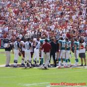 Washington Redskins 2007 Home Opener  The captains from the Washington Redskins and the Miami Dolphins meet for the coin toss.