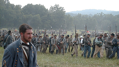 The First Battle of Bull Run: Counterattack.  Southern troops route unseasoned Union soldiers.  