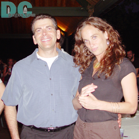 A nice couple gave a pose to the camera. 