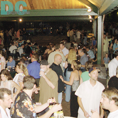 "Last call!" People rushed to the beer counter. 