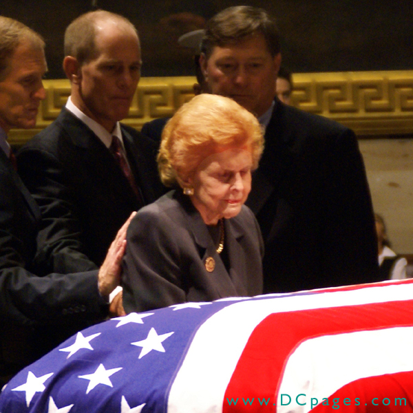 Mike Ford, Steven Ford, Jack Ford, Betty Ford in the United States Capitol Rotunda.