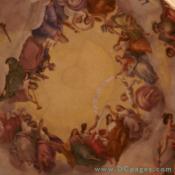 The central dome above a rotunda there is marvelous mural with a banner waving 'E pluribus unum', meaning "From many, one" or "Out of many, one." 