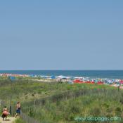 Ocean City - View of the beach from the Carousel Deck Bar and Restaurant. Very friendly staff. 