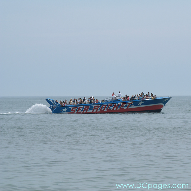 Ocean City - The Sea Rocket, adorned with the proud red, white and blue colors of our nation, is a massive 66-ton, 65-foot vessel.