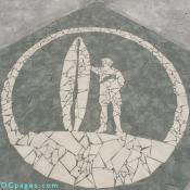 Ocean City - Beach mosaic underneath the Ocean City Boardwalk Arch.