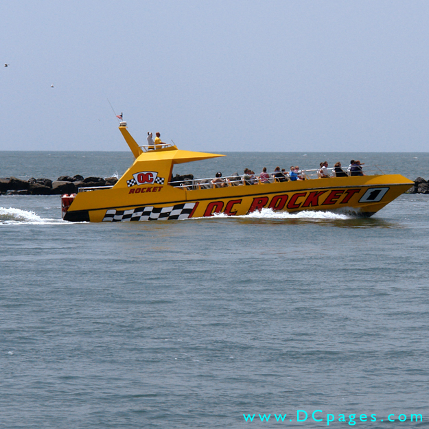 Ocean City - Sightseers enjoy a ride on the OC Rocket located at the Talbot Street Pier.
