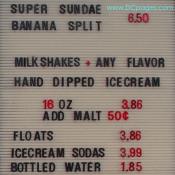 Ocean City - Outdoor menu at Dumser's 49th street location.