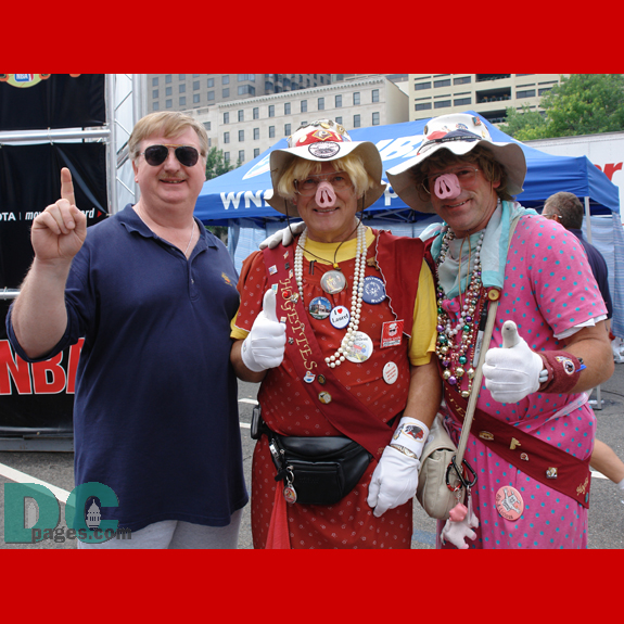 Washington Redskin Hogettes attend the National Barbeque Battle