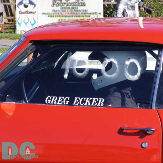 Grag Ecker pre-stages his bitchin' Camaro for the next run.