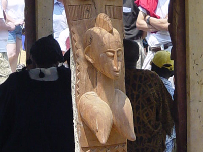 Traditional Malian Carved Wooden Sculpture