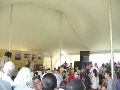 People sat back the listened to the beautiful traditional music of Appalachia