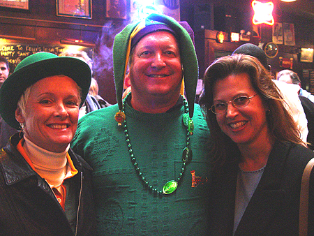 A jester and his two minstrels.
 
Q. How can you tell if an Irishman is having a good time?
 
A. He's Dublin over with laughter!