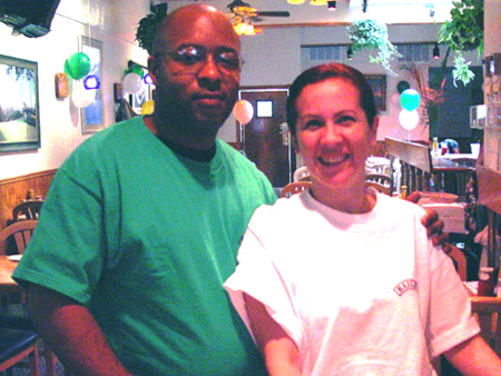 Chauncey and his girlfriend at Marty's on the Hill.
