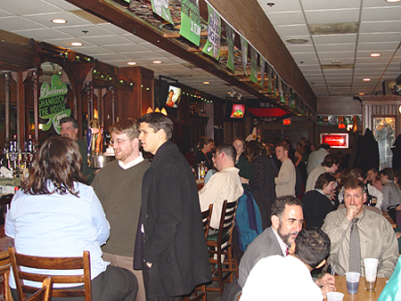 The party was just starting to get hoppin at the Black Rooster, DC's true locals pub. Special thanks to the bartender for holding our credit card after we left without it (hah hah).
