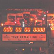 The Saint Patrick's Day counter at zero is a once a year occurance.