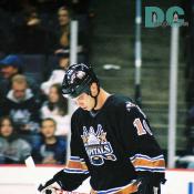 Caps winger Matt Bradley takes a breather while heading to the bench.