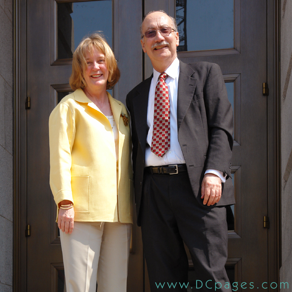 Grand Opening Ceremony - F Street Entrance - American Art Museum Director, Elizabeth Broun and National Portrait Gallery Director, Marc Pachter