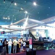 Rutan Voyager is a home built hybrid aircraft that is capable of flying around the world on a single tank of fuel.