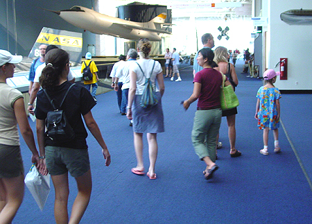 The museum's different levels were crawling with tourists and aviation enthusiasts.