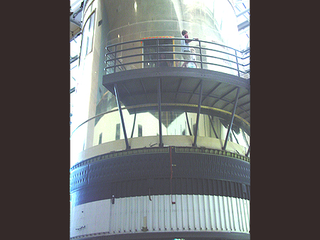 The entrance to a partial full size model of Sky lab, were you can explore the inside of the space station.