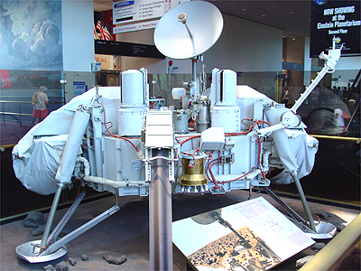 A full scale mockup of the Viking II Mars Lander.