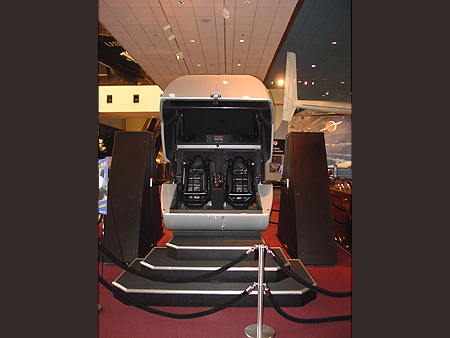 Many of the simulation programs allow visitors to "fly" aircraft on exhibit in nearby galleries, including the Spirit of St. Louis, the P-51 Mustang, and the Mitsubishi Zero.