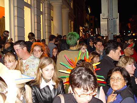 Mardi Gras atmosphere at Wisconsin and M streets.