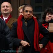 District of Columbia Congresswoman Eleanor H. Norton in front of the John Wilson Bldg on 04/16/07.