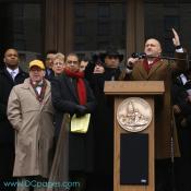 DC Vote Executive Director, Ilir Zherka show his slavic enthusiasm. "We demand the vote because we understand the wisdom of Fredrick Douglass who said power concedes nothing without a demand.  It never has and it never will."