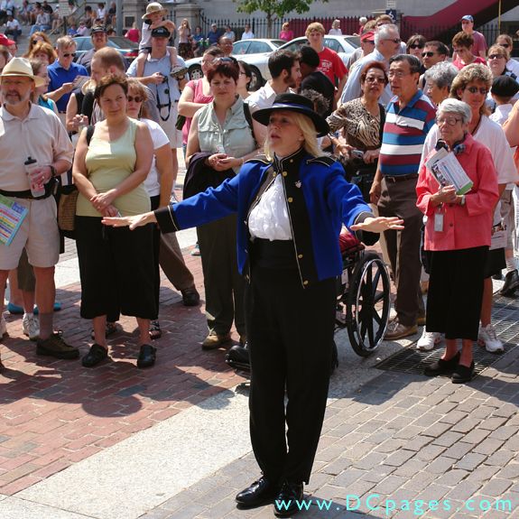 Grand Opening Ceremony - F Street Entrance - patriotic band leader