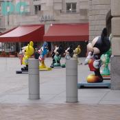 'Celebrate Mickey: 75 InspEARations' Statue - Appropriately deemed "Celebrate Mickey: 75 InspEARations," the Mickey statues were created by Disney legends, artists, actors, athletes and performing artists who lent creative talent or simply creative inspiration that resulted in 75 uniquely designed, 700-pound, 6-foot-tall Mickey statues. The impressive tribute to Mickey was provided by some of his biggest fans, including Ben Affleck, Ellen Degeneres, Tony Hawk, Elton John, Tom Hanks and Shaquille O'Neal.