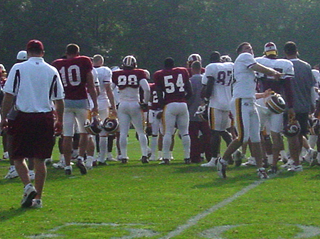 Now that stretching is complete its time to play football!
